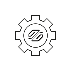 Icon Zahnrad mit alitiq Logo